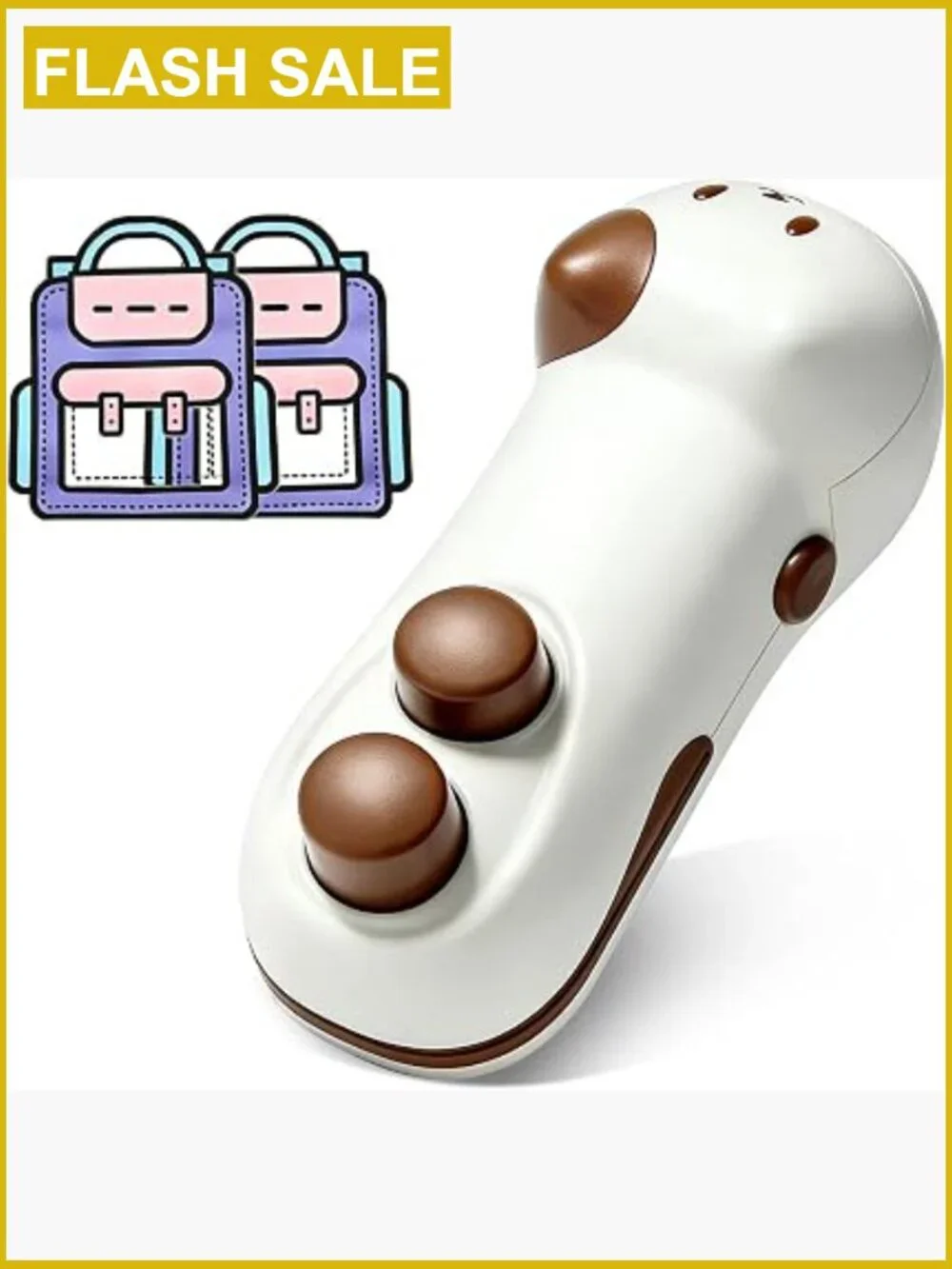 2 in 1 Mini Bag Sealer Rechargeable with Cutter Magnet Portable Handheld